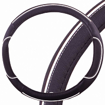 Оплетка SKYWAY Combo-5 M (370-390мм) Черно/белая экокожа